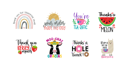 Thank you for your Business Stickers ASSORTED